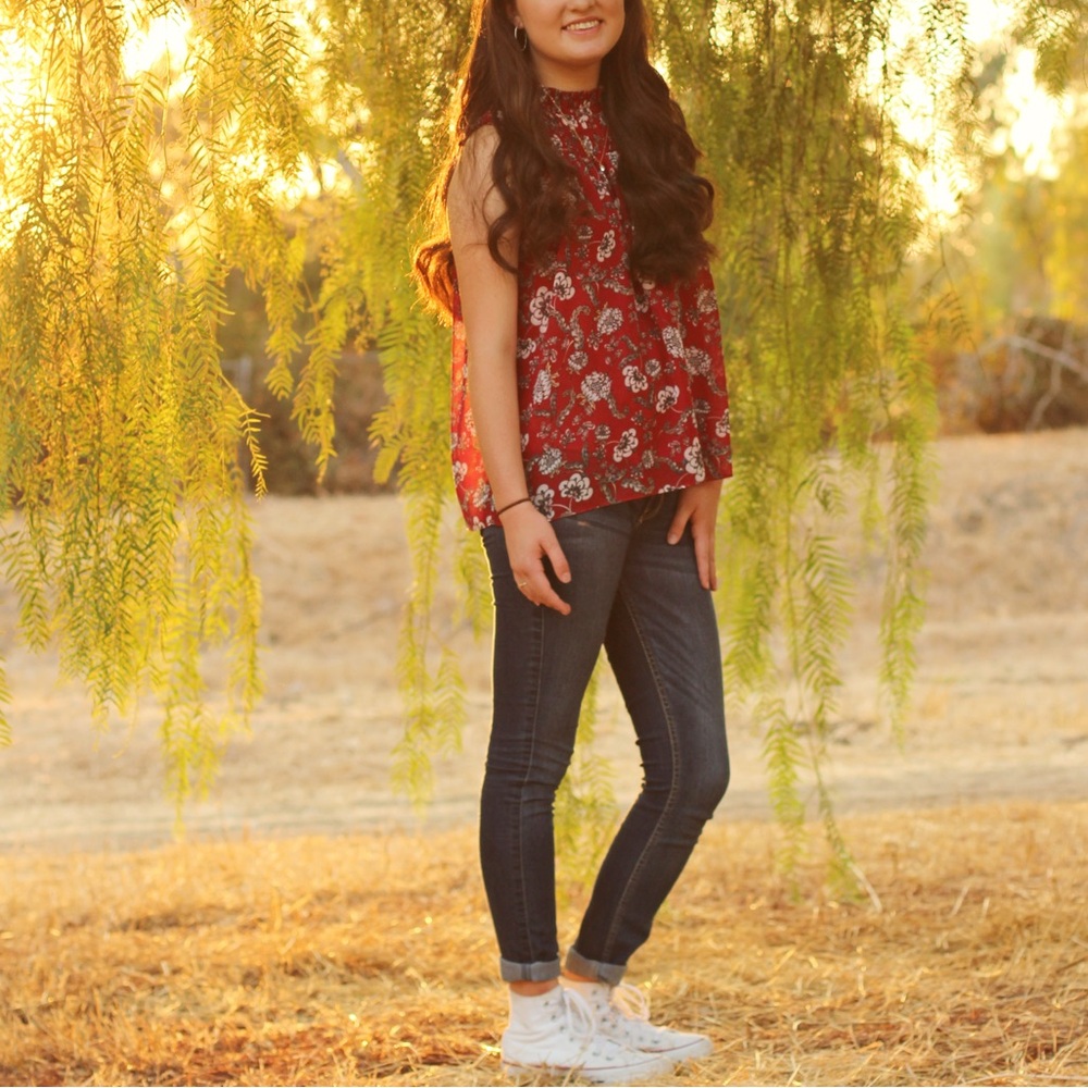 Pink Rose sleeveless top.